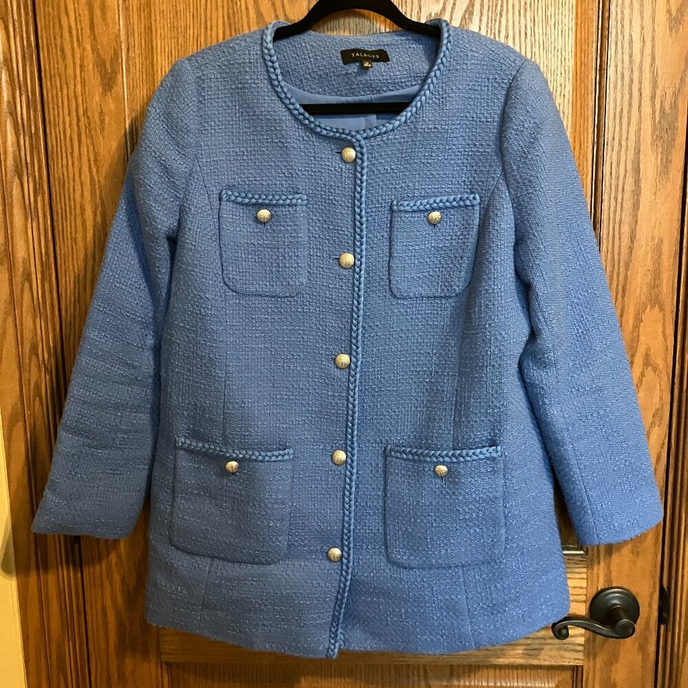 Talbots Cornflower Blue Blazer Size 14